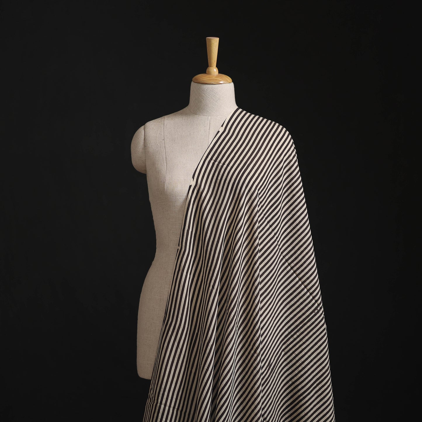 White - Hand Block Ajrakh Print Natural Dyed Pure Mul Cotton Fabric 11