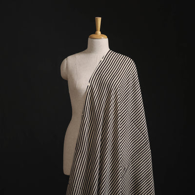 White - Hand Block Ajrakh Print Natural Dyed Pure Mul Cotton Fabric 11