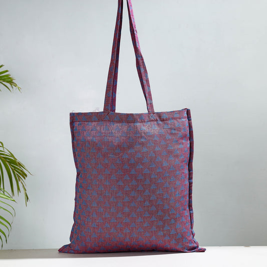 Purple - Jacquard Cotton Jhola Bag