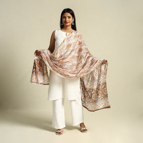  Brown Cotton Jaipur Printed Dupatta 