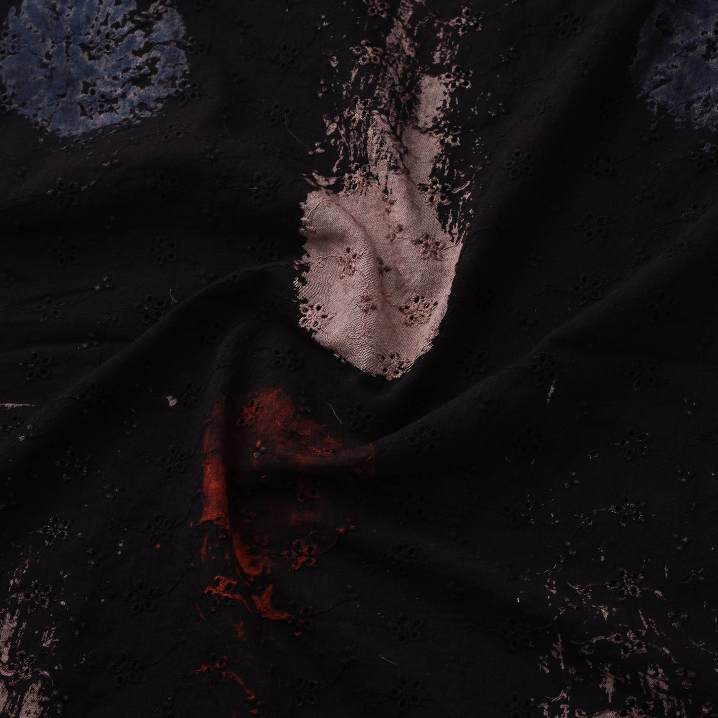 Natural Dyed Ajrakh Hand Block Print Cotton Hakoba Fabric 102
