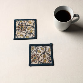 Beige Handmade Cotton Coasters (Set of 2)