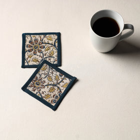 Beige Handmade Cotton Coasters (Set of 2)