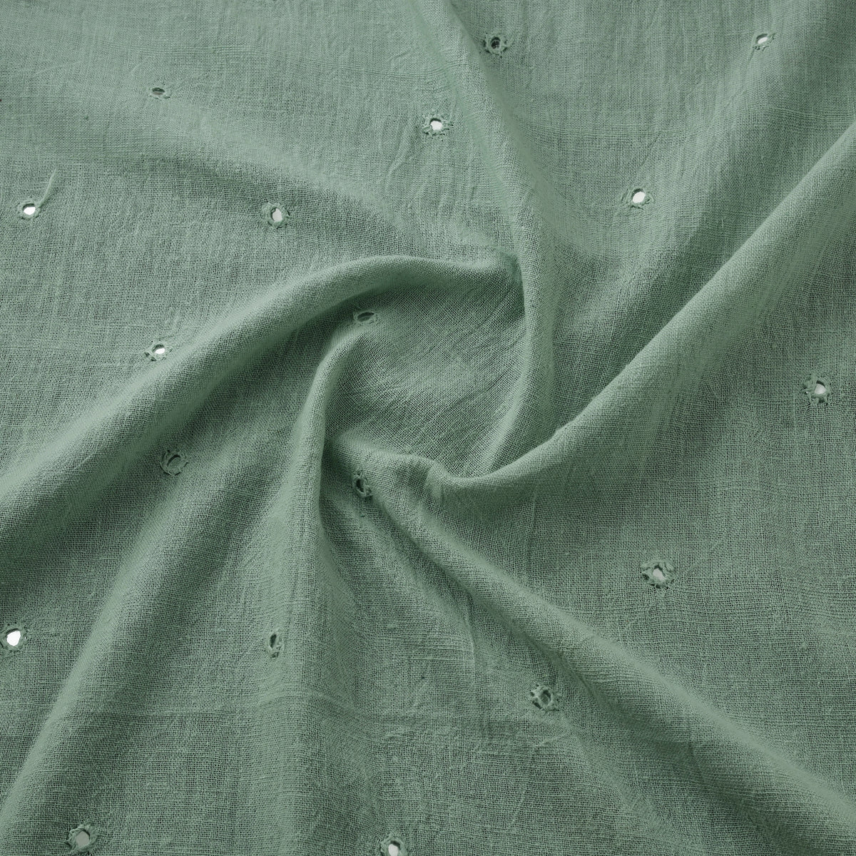 Kutch Organic Kala Cotton Mirror Work Pure Handwoven Fabric 02