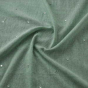 Green - kutch organic kala cotton mirror work pure