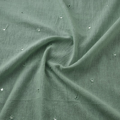 Kutch Organic Kala Cotton Mirror Work Pure Handwoven Fabric 02