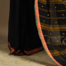 Black Kandangi Chettinad Cotton Saree with Border