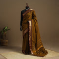 Brown Kandangi Chettinad Cotton Saree with Border