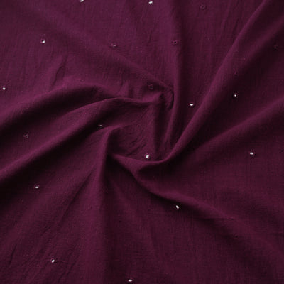 Kutch Organic Kala Cotton Mirror Work Pure Handwoven Fabric 03