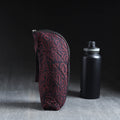 Maroon Handmade Cotton 1L Water Bottle Cover