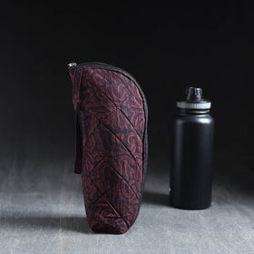 Maroon Handmade Cotton 1L Water Bottle Cover