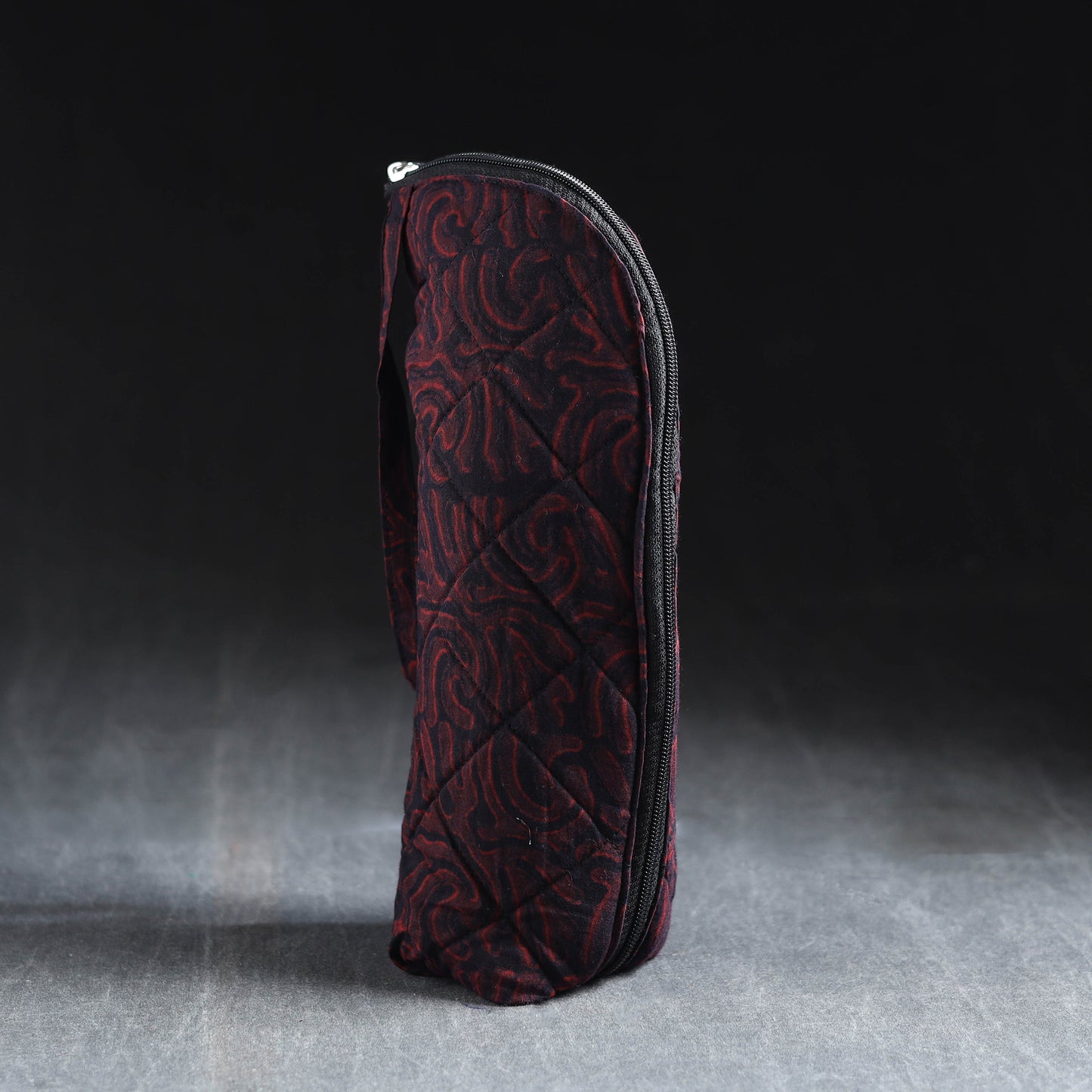 Maroon Handmade Cotton 1L Water Bottle Cover