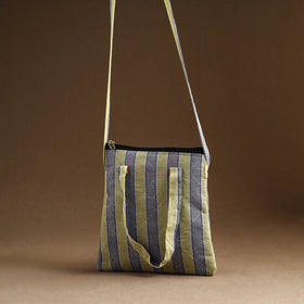 Multicolor - handmade quilted cotton sling bag 16