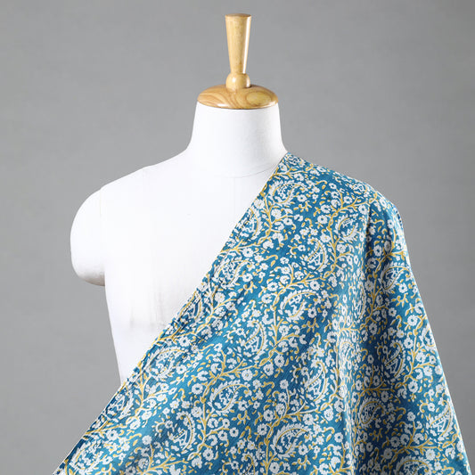 Blue - Indigo Bagh Block Printed Cotton Fabric