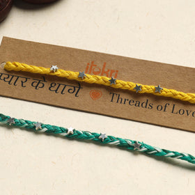 Handmade GS Braided Rakhi (Assorted Set of 2)