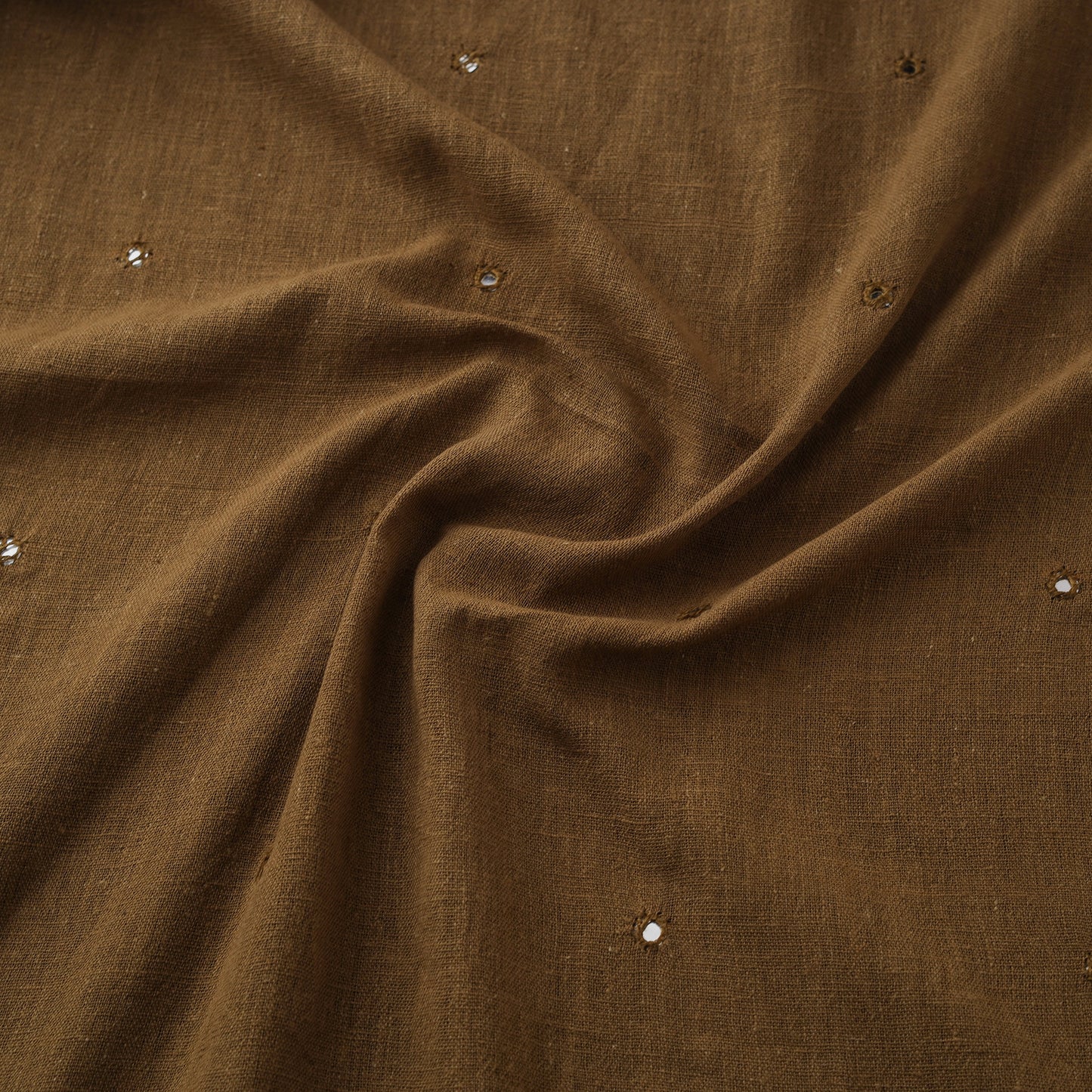 Kutch Organic Kala Cotton Mirror Work Pure Handwoven Fabric 05