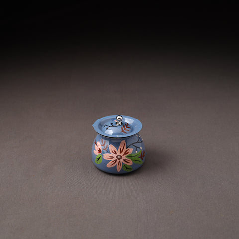 Floral Handpainted Enamelware Stainless Steel Ghee Pot 54