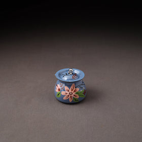 Floral Handpainted Enamelware Stainless Steel Ghee Pot 54