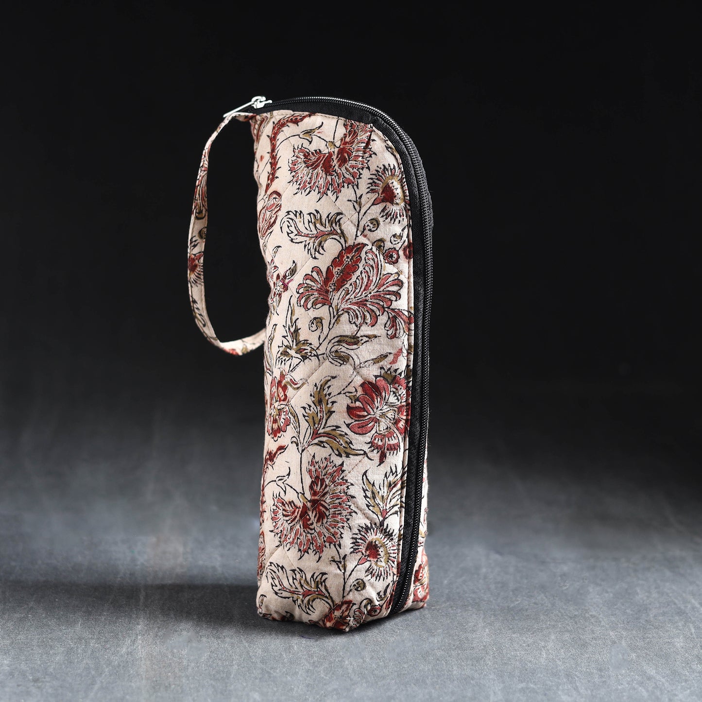 Beige Handmade Cotton 1L Water Bottle Cover