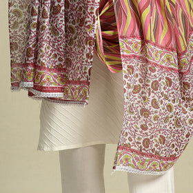  Multicolor Cotton Jaipur Printed Dupatta 