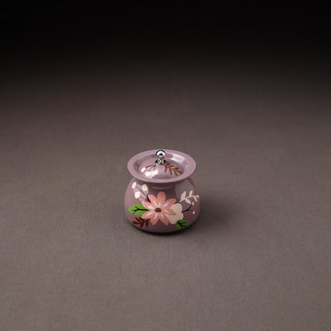 Floral Handpainted Enamelware Stainless Steel Ghee Pot 56