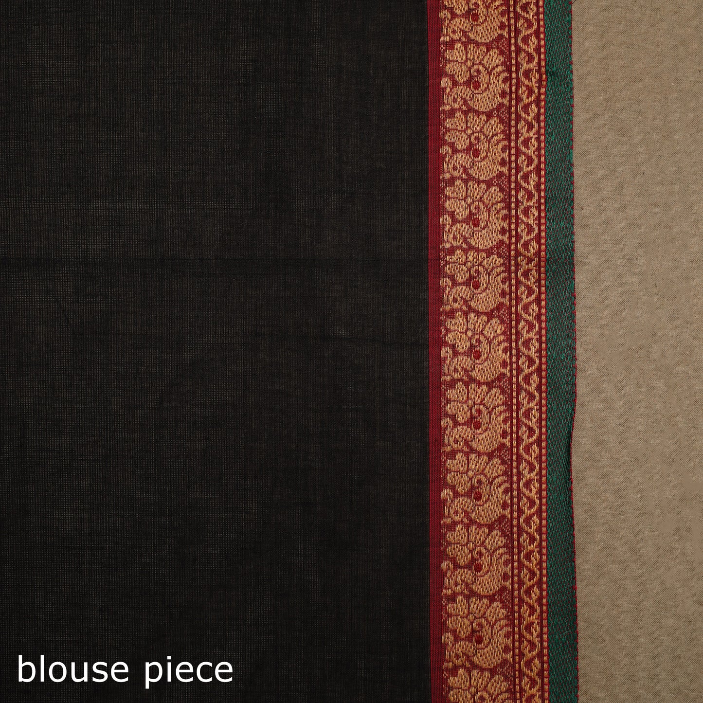 Black Kandangi Chettinad Cotton Saree with Border
