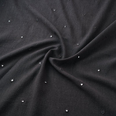 Kutch Organic Kala Cotton Mirror Work Pure Handwoven Fabric 07