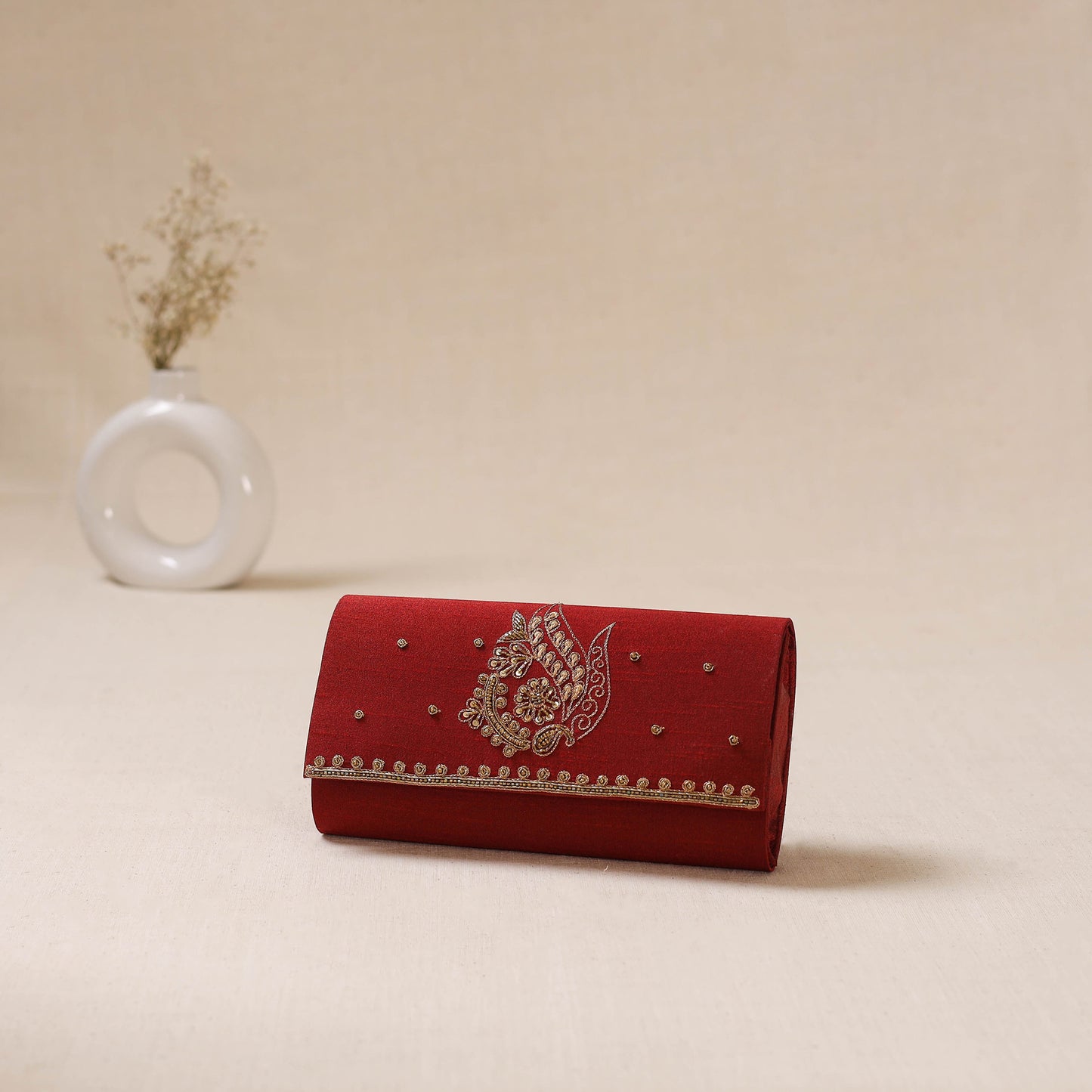 Zardozi Hand Embroidered Clutch 03