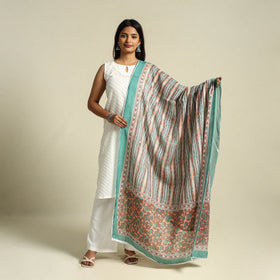 Multicolor Cotton Jaipur Printed Dupatta 