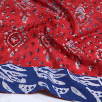 Red - Sanganeri Block Printed Cotton Blouse Piece