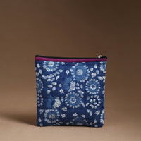 Blue - Handmade Quilted Cotton Utility Pouch 03