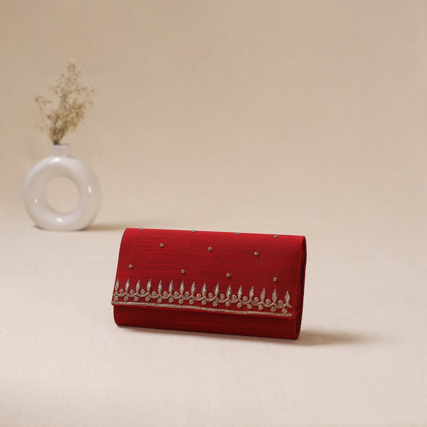 Zardozi Hand Embroidered Clutch 04