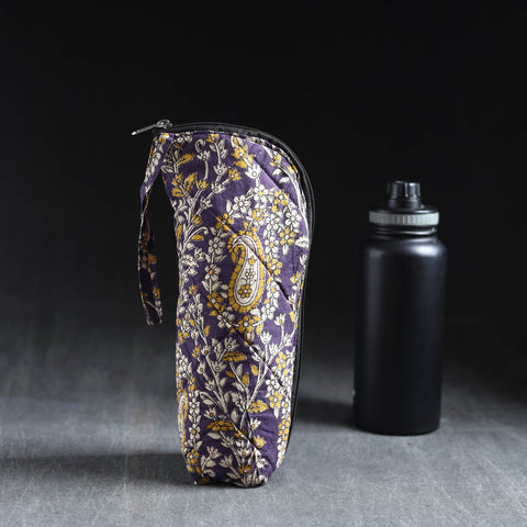 Purple Handmade Cotton 1L Water Bottle Cover