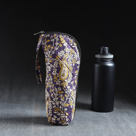 Purple Handmade Cotton 1L Water Bottle Cover