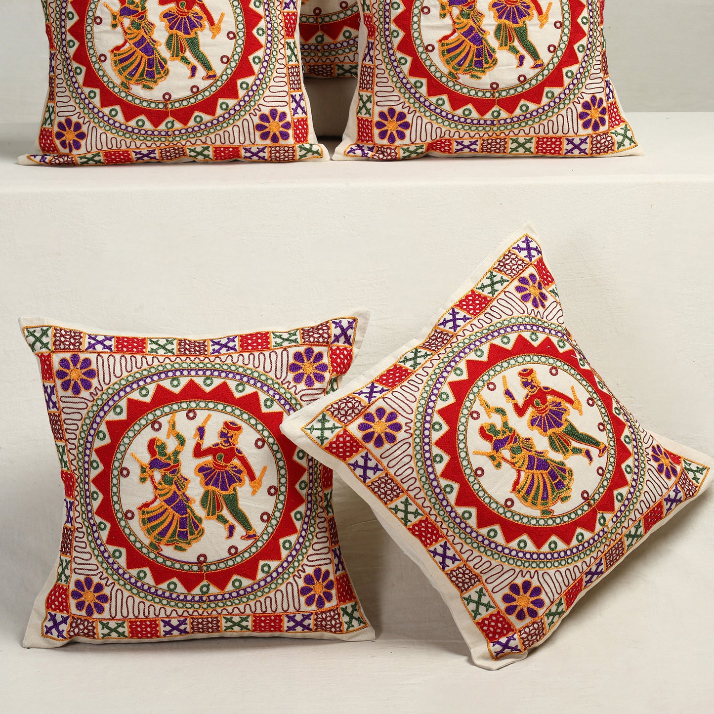 Aari Embroidery Cushion Cover