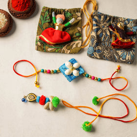 Buy Handmade Beadwork Rakhi & Lumba Set 05 Online at iTokri.com