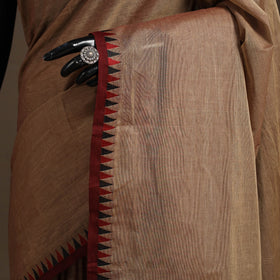 Brown - kandangi chettinad cotton saree with border 105