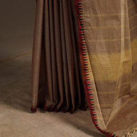 Brown - kandangi chettinad cotton saree with border 105