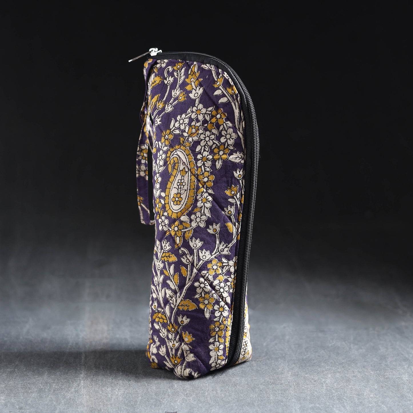 Purple Handmade Cotton 1L Water Bottle Cover