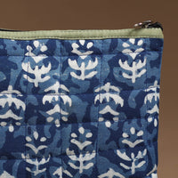 Blue - Handmade Quilted Cotton Utility Pouch 04