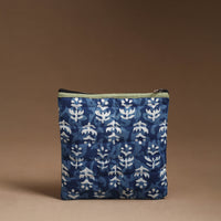 Blue - Handmade Quilted Cotton Utility Pouch 04