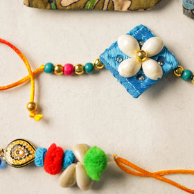Buy Handmade Beadwork Rakhi & Lumba Set 05 Online at iTokri.com