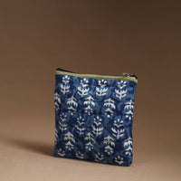 Blue - Handmade Quilted Cotton Utility Pouch 04