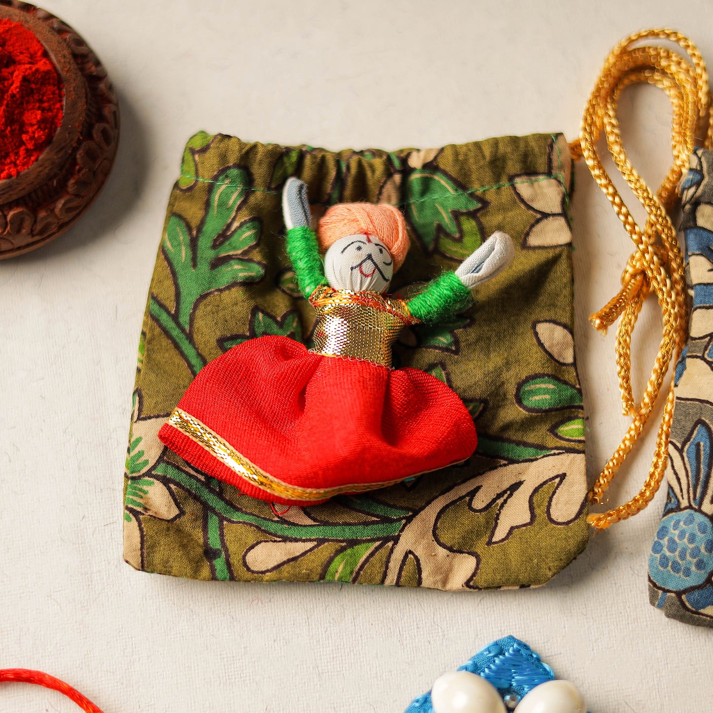 Buy Handmade Beadwork Rakhi & Lumba Set 05 Online at iTokri.com