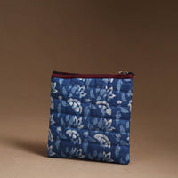 Blue - Handmade Quilted Cotton Utility Pouch 05