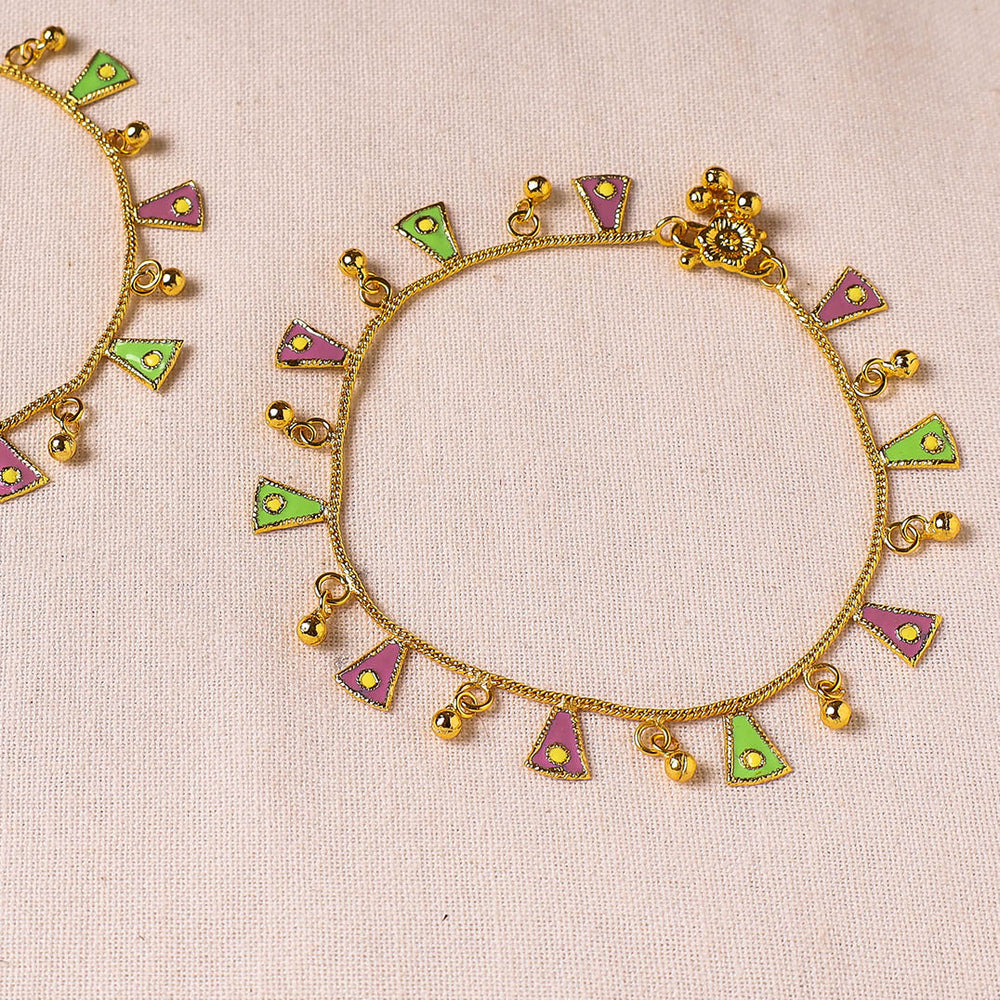 meenakari anklets