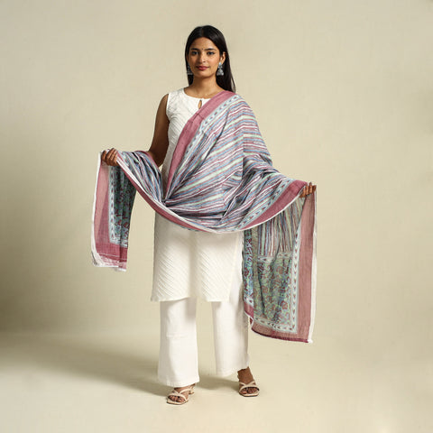 Multicolor - cotton jaipur printed dupatta 34 - handcrafted