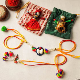 Buy Handmade Beadwork Rakhi & Lumba Set 06 Online at iTokri.com