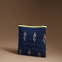 Blue - Handmade Quilted Cotton Utility Pouch 07