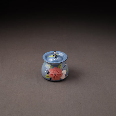 Floral Handpainted Enamelware Stainless Steel Ghee Pot 63